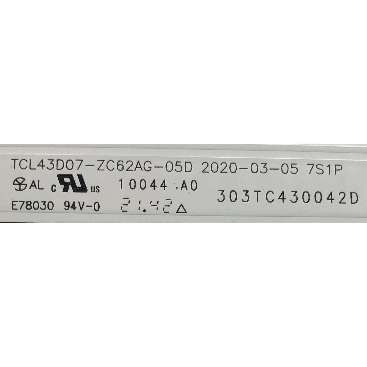 KIT DE LED'S PARA TV LG ((3 PIEZAS)) / NUMERO DE PARTE 303TC430042D / TCL43D07-ZC62AG-05D /  TCL43D07-ZC62AG-05D / TCL43D07-ZC62AG-05D / PANEL LVU430BEDX E0018 / MODELO 43UP7000PUA / 43UP7000PUA.CUSFLH - Imagen 2